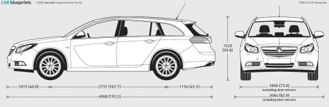 2009 Vauxhall Insignia Sports Tourer Wagon blueprint